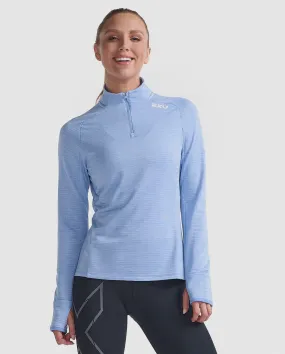 2XU Womens Ignition 1/4 Zip - Hydrangea/White Reflective