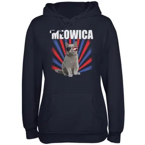 4th of July Meowica Patriotic Cat Juniors Soft Hoodie