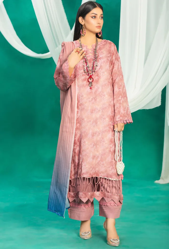 Aangan by Humdum Printed Lawn Unstitched 3Pc Suit D-02