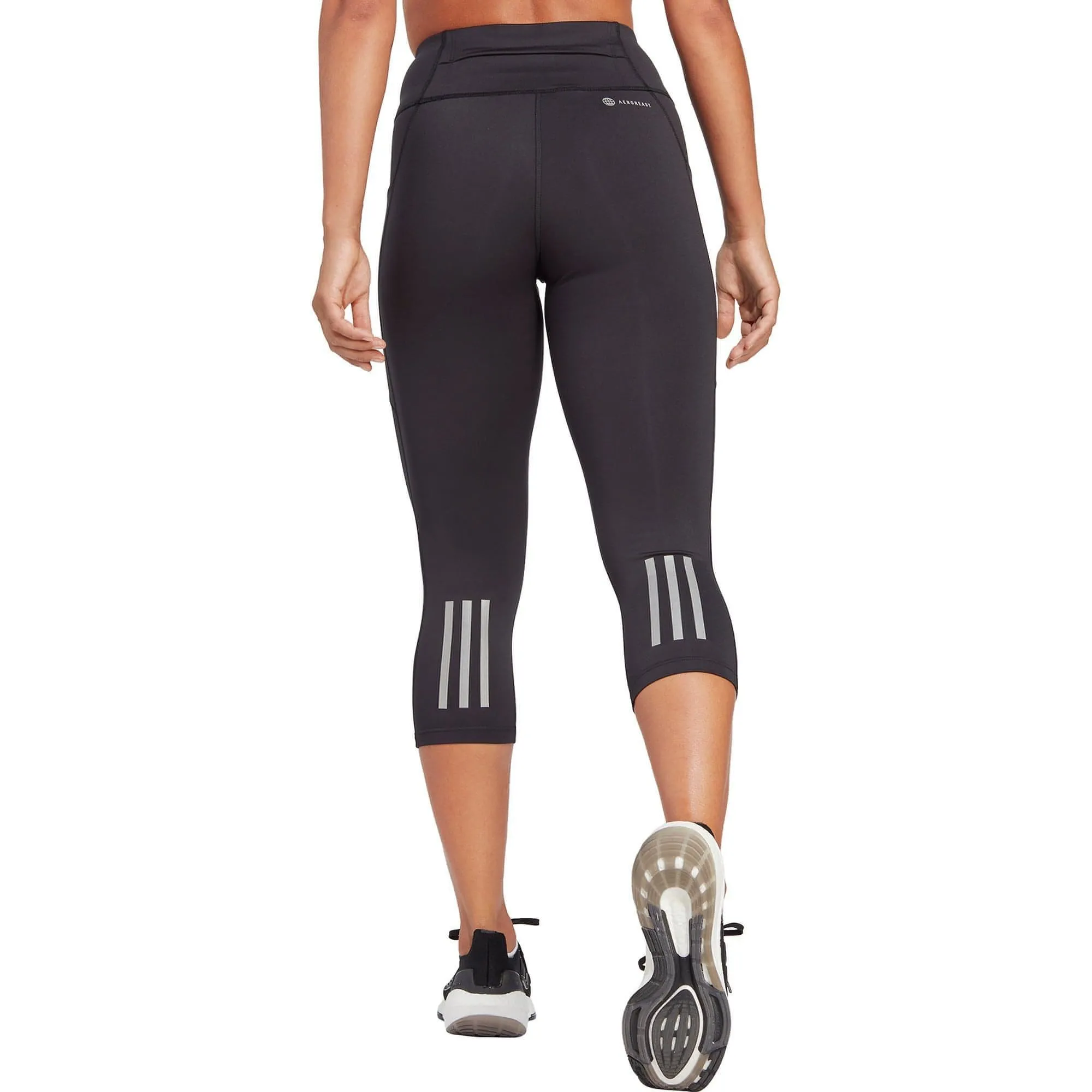 adidas DailyRun Womens 3/4 Capri Running Tights - Black