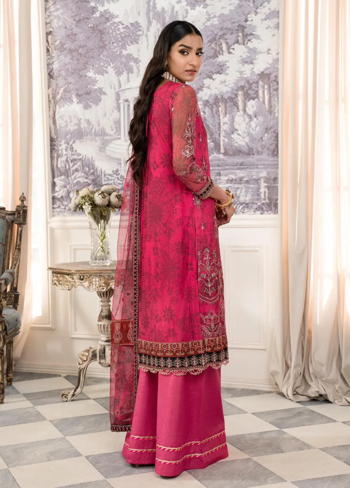 Afsanah by Zarif Embroidered Net 3 Piece Unstitched Suit ZF24AF ZAF-05 JHOOM