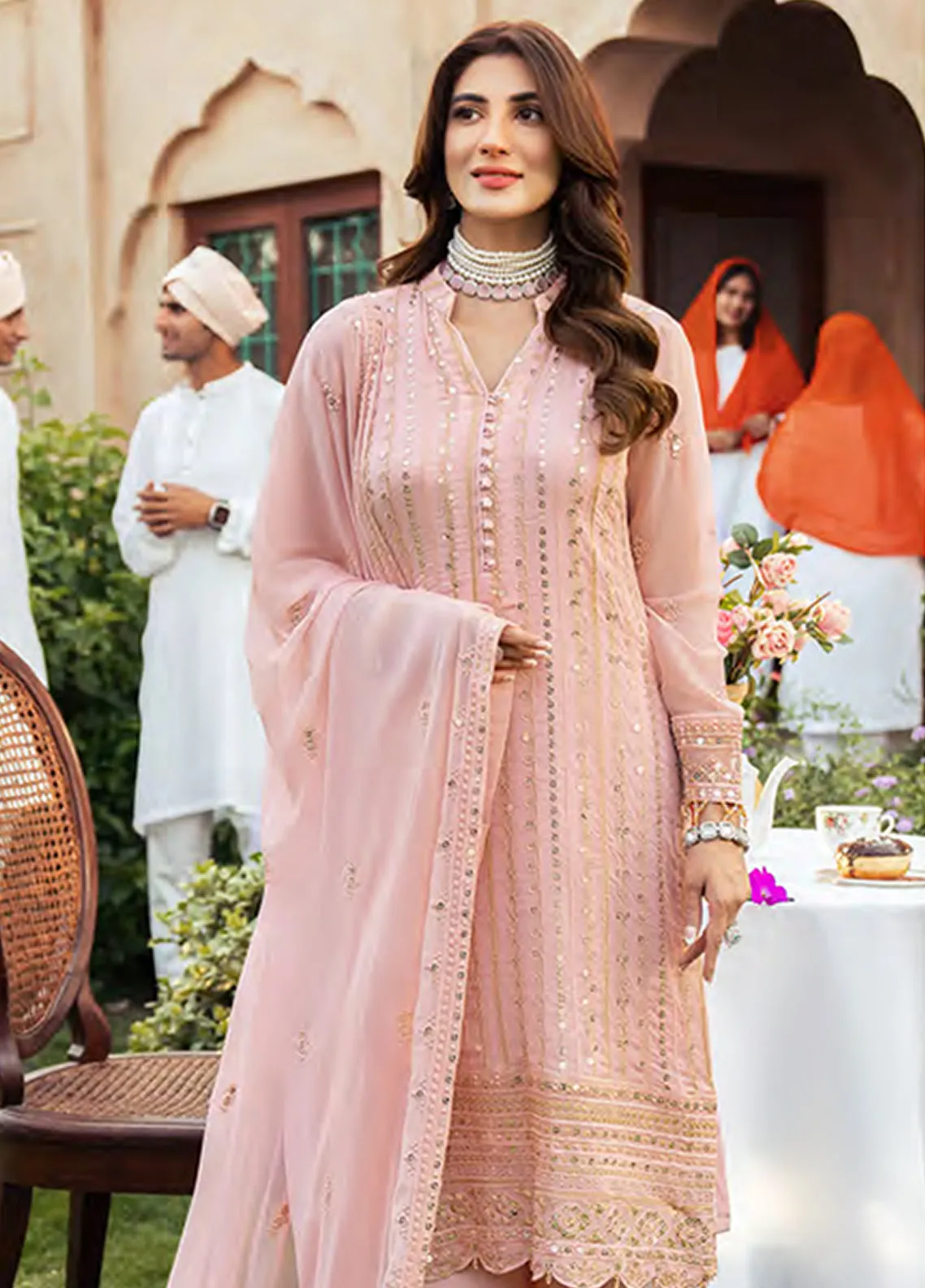 Afsanay By Shahzeb Textiles X Shireen Lakdawala Luxury Chiffon 3 Piece Unstitched Suit ST24A IRA