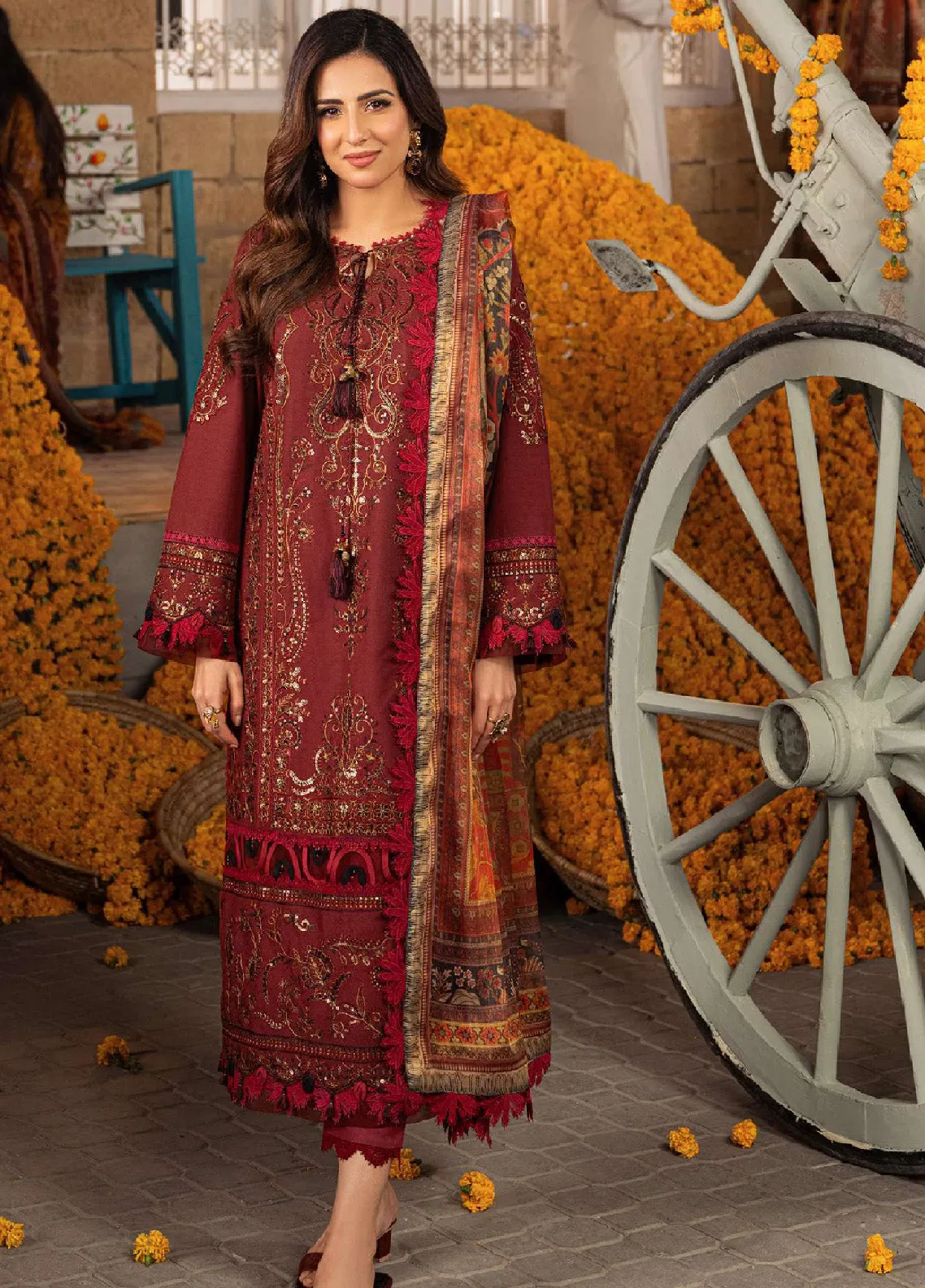 Aira By Asim Jofa Embroidered Jacquard Unstitched 3 Piece Suit - AJ24AP AJAR-29