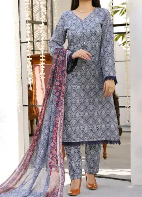 Aiza & Momina By VS Textile Printed Lawn 3 Piece Unstitched Suit VST24A&M V2 D-318