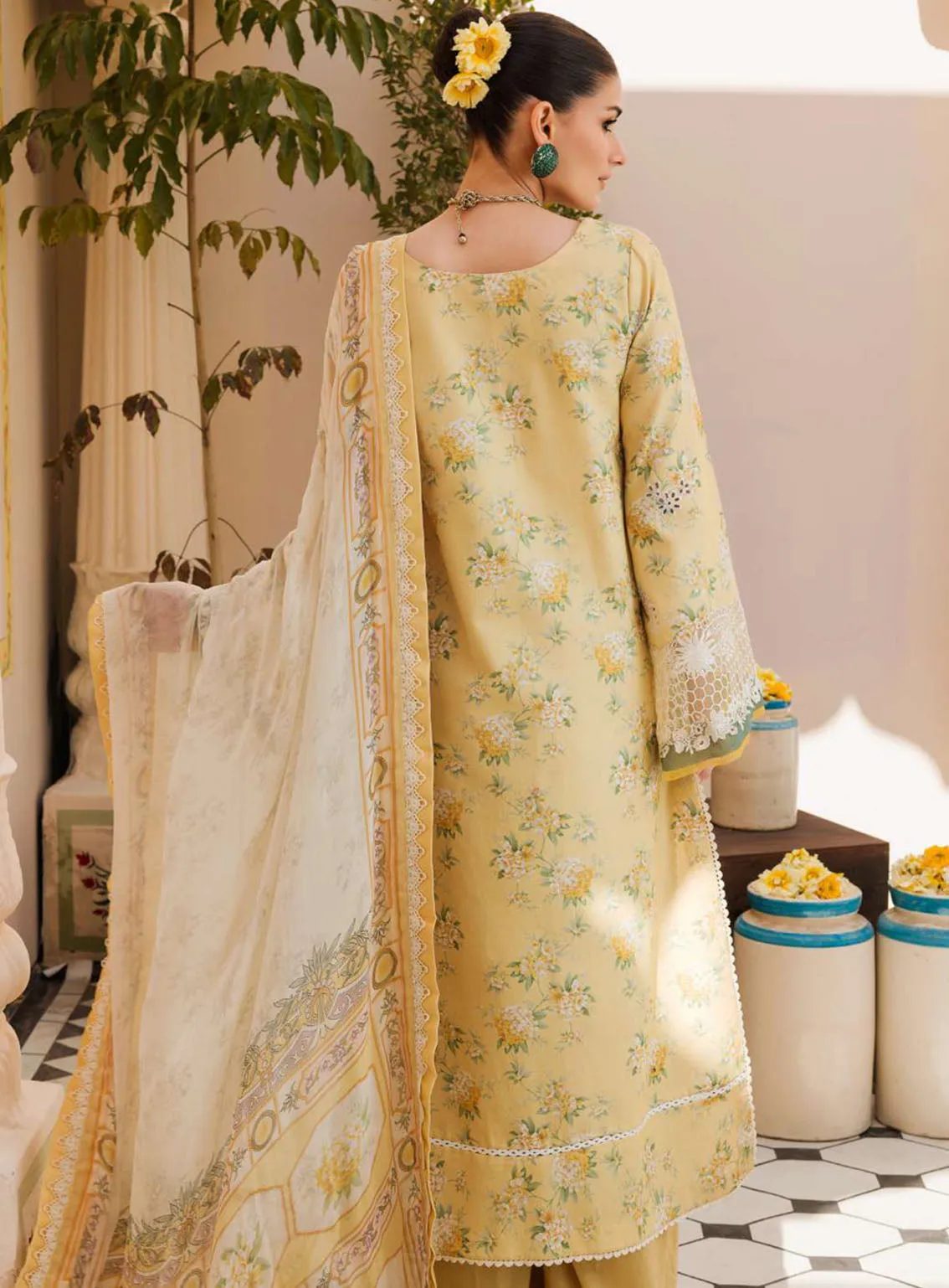 Amal By Motifz Digital Embroidered Lawn 3 Piece Unstitched Suit MT24A 4623-CAROLINA