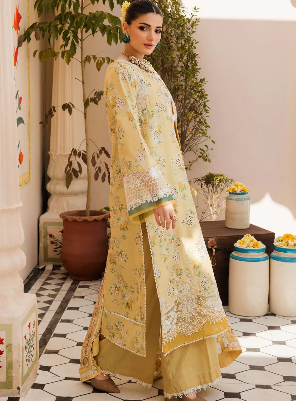 Amal By Motifz Digital Embroidered Lawn 3 Piece Unstitched Suit MT24A 4623-CAROLINA