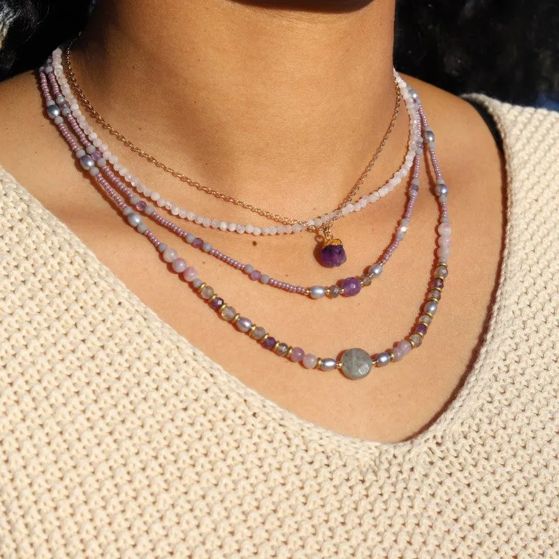 Amethyst and Pearl Necklace