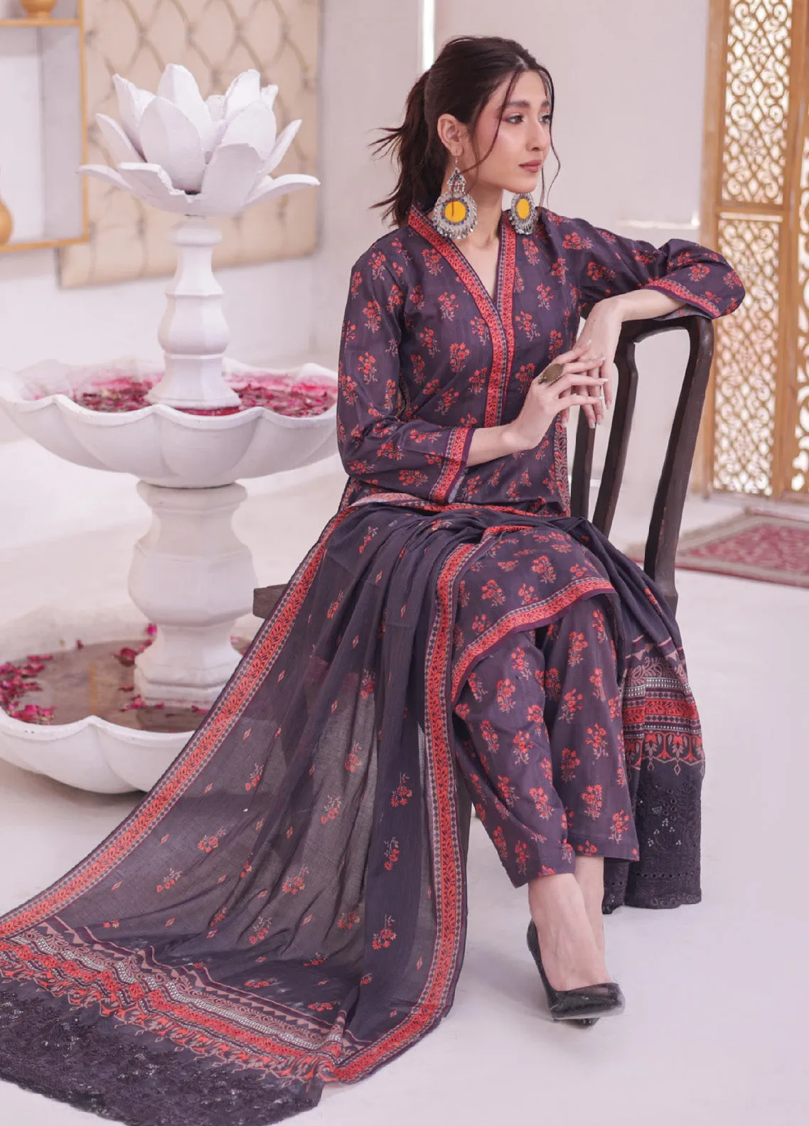 Andaaz By MTF Digital Printed Lawn 3 Piece Unstitched Suit MTF24ADPL-01