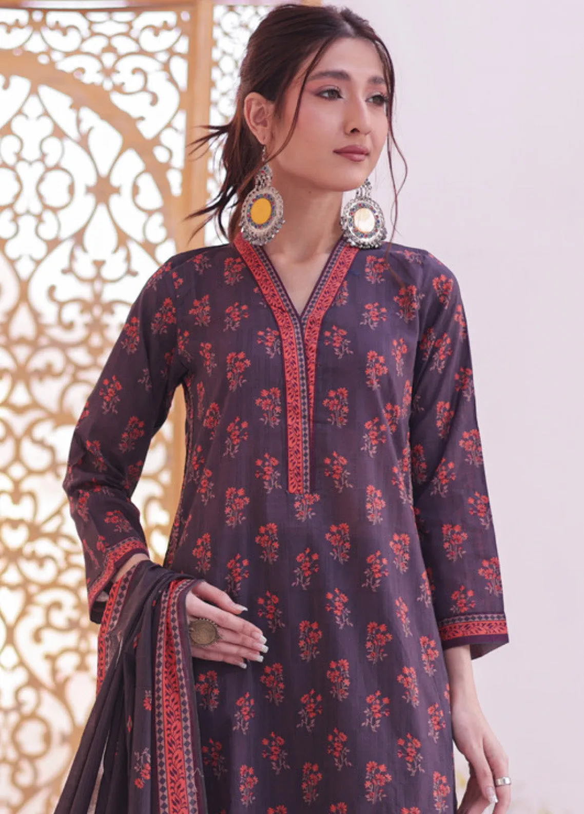 Andaaz By MTF Digital Printed Lawn 3 Piece Unstitched Suit MTF24ADPL-01