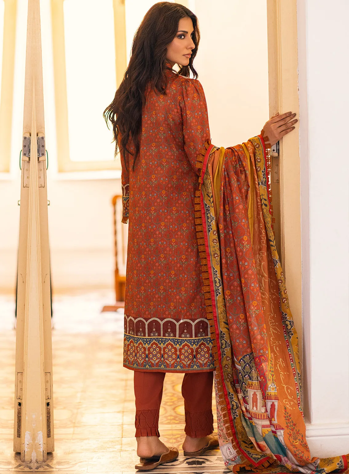 Ankahi by Al Zohaib Printed Cambric Unstitched 3 Piece Suit - 05