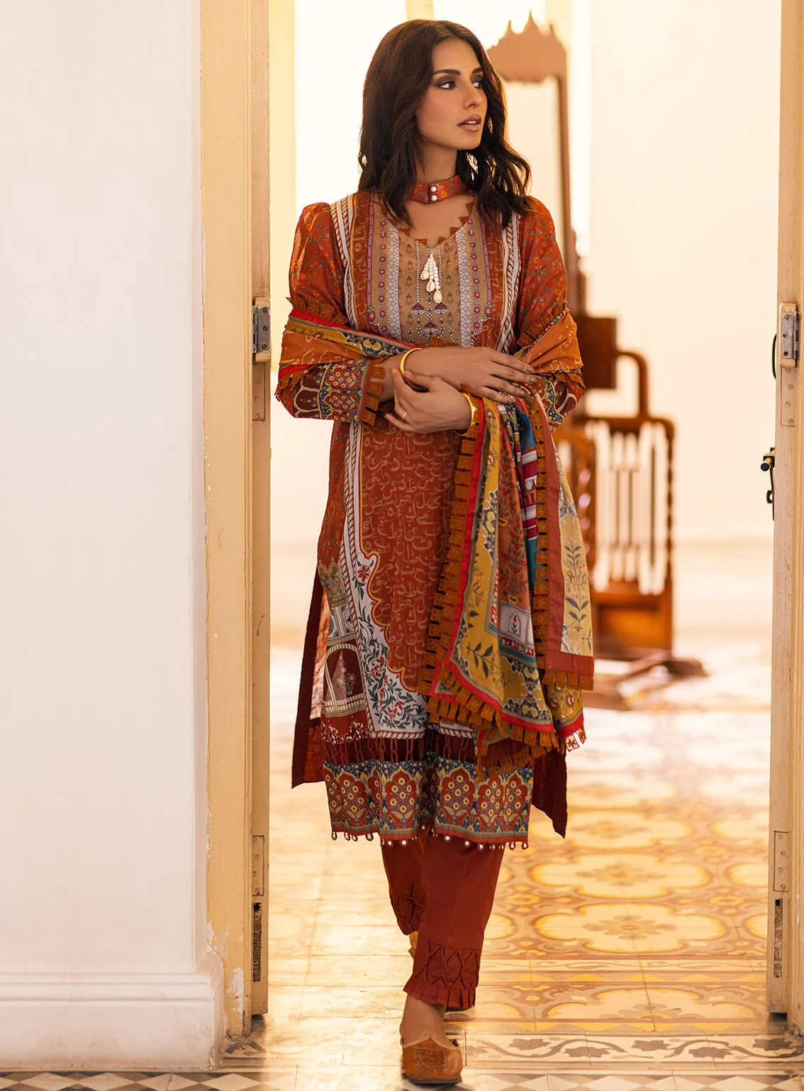 Ankahi by Al Zohaib Printed Cambric Unstitched 3 Piece Suit - 05