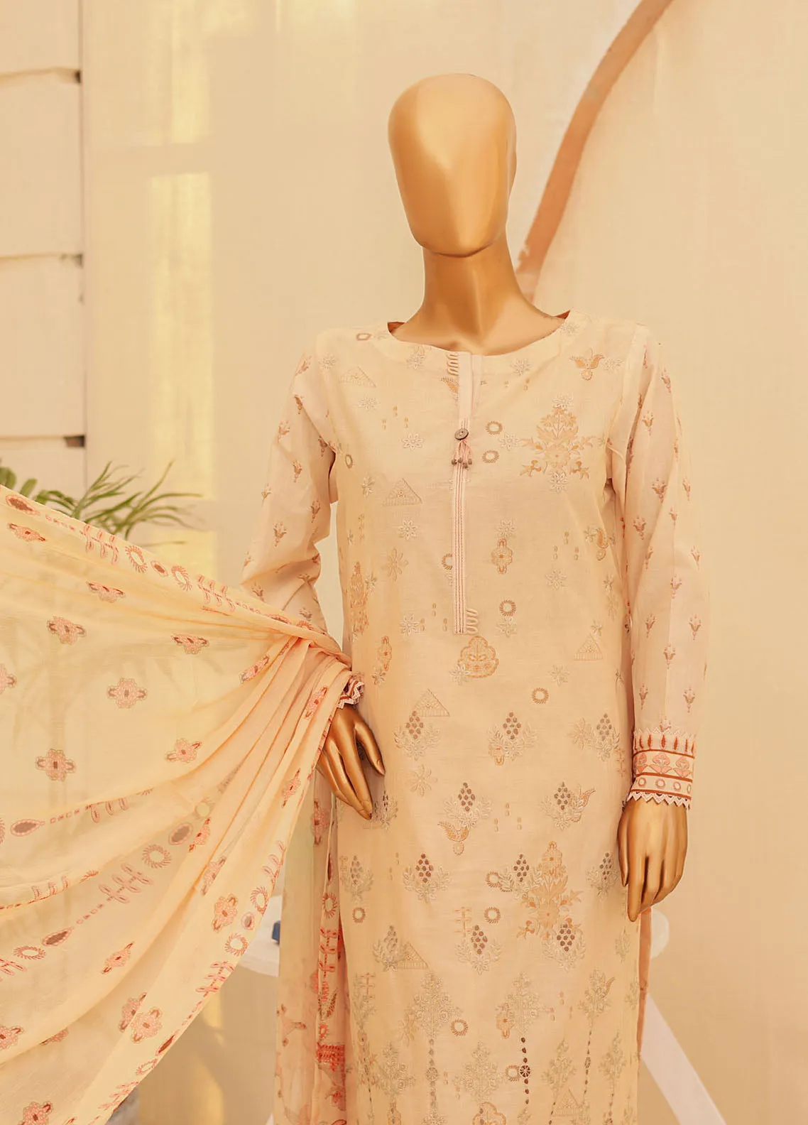 Anmol By HZ Textile Chikankari Embroidered Lawn Unstitched 3 Piece Suit - HZ24ACL ACE-2771