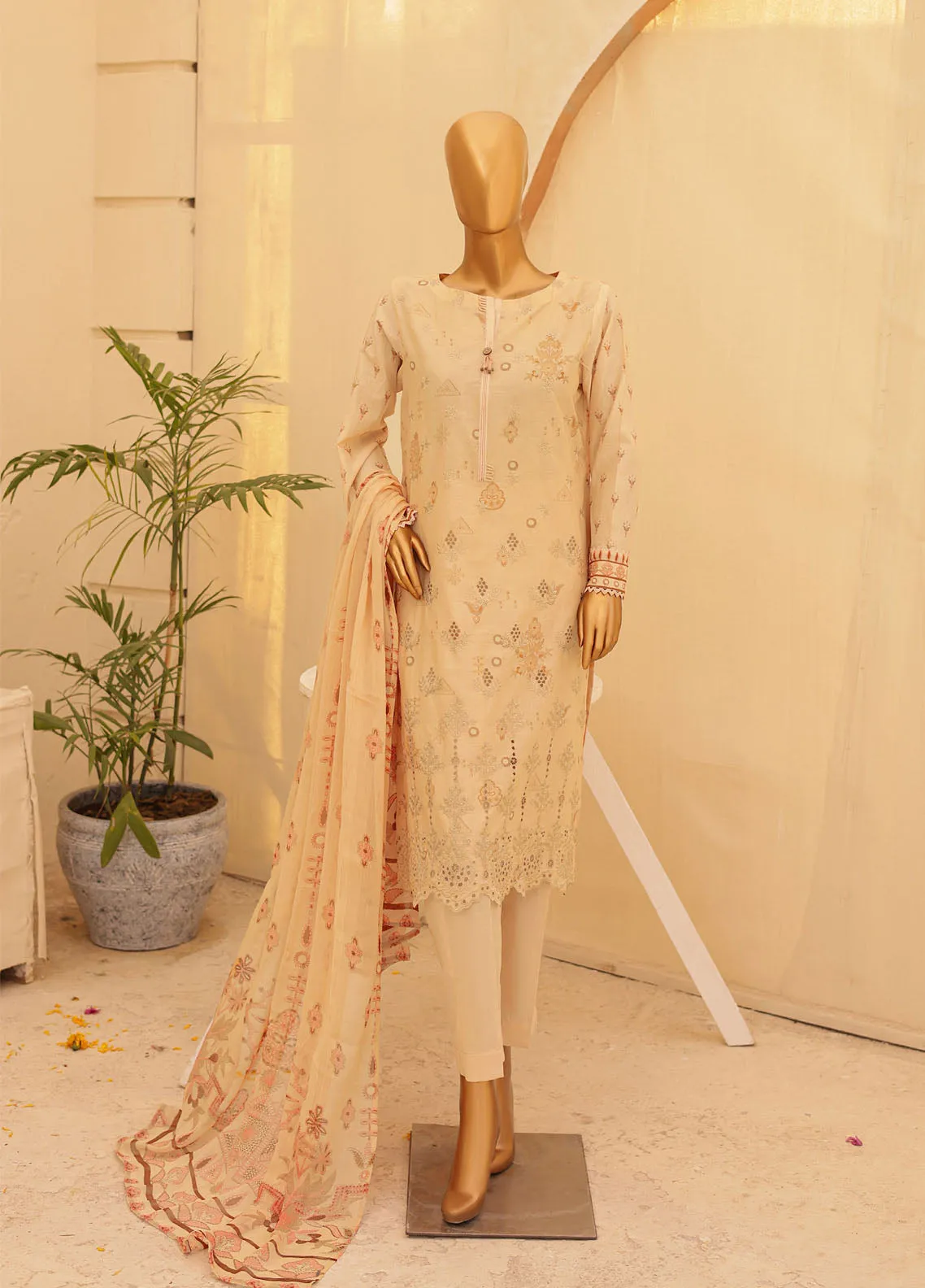 Anmol By HZ Textile Chikankari Embroidered Lawn Unstitched 3 Piece Suit - HZ24ACL ACE-2771