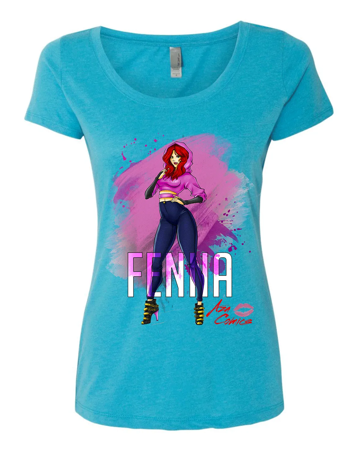 Aza Comics Fenna Ladies Scoop-Neck Tee