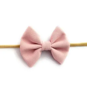 Baby Wisp Headband Fanny Bow 0M  Powder Pink