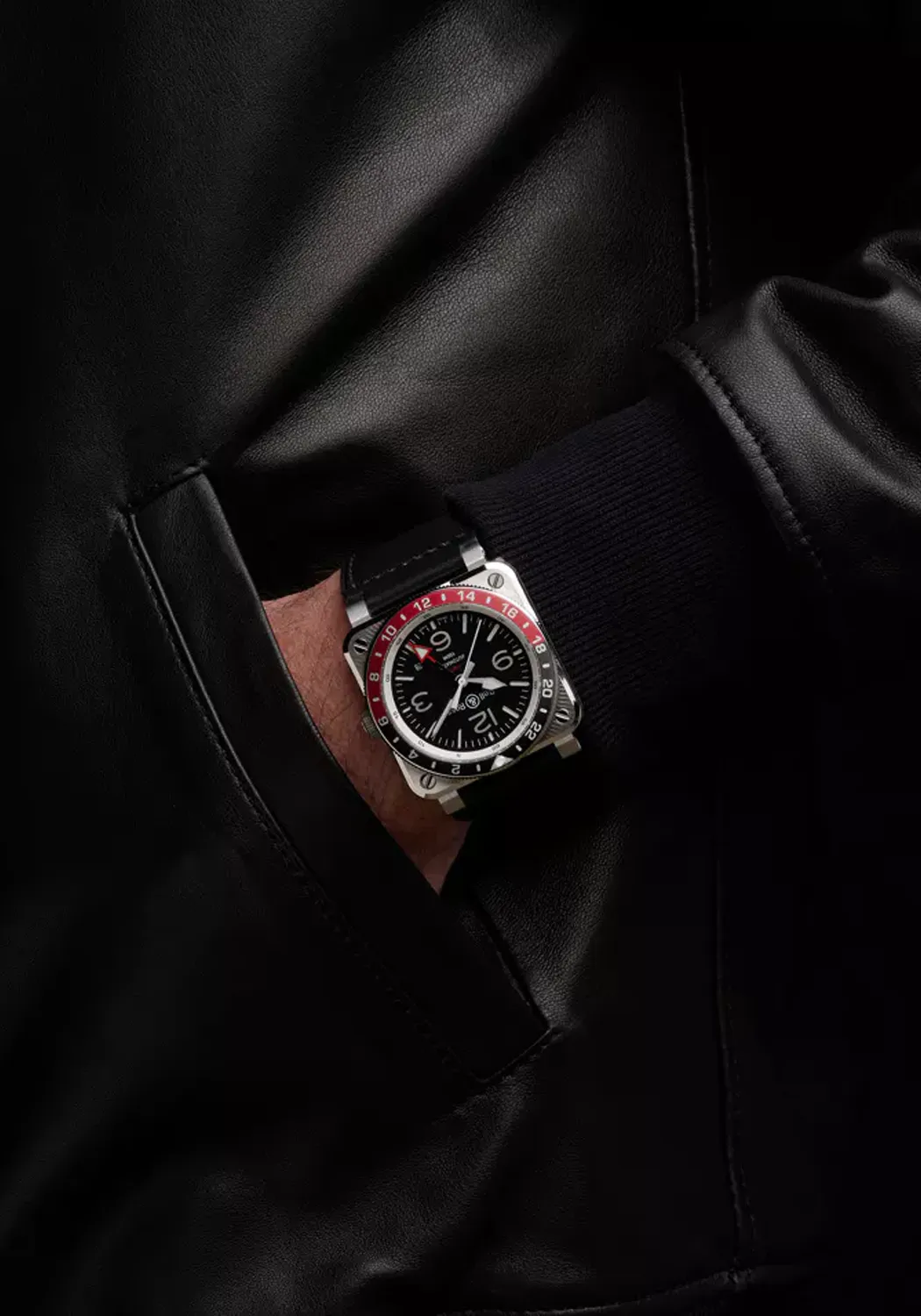 Bell & Ross BR 03-93 GMT Black & Red | Strap