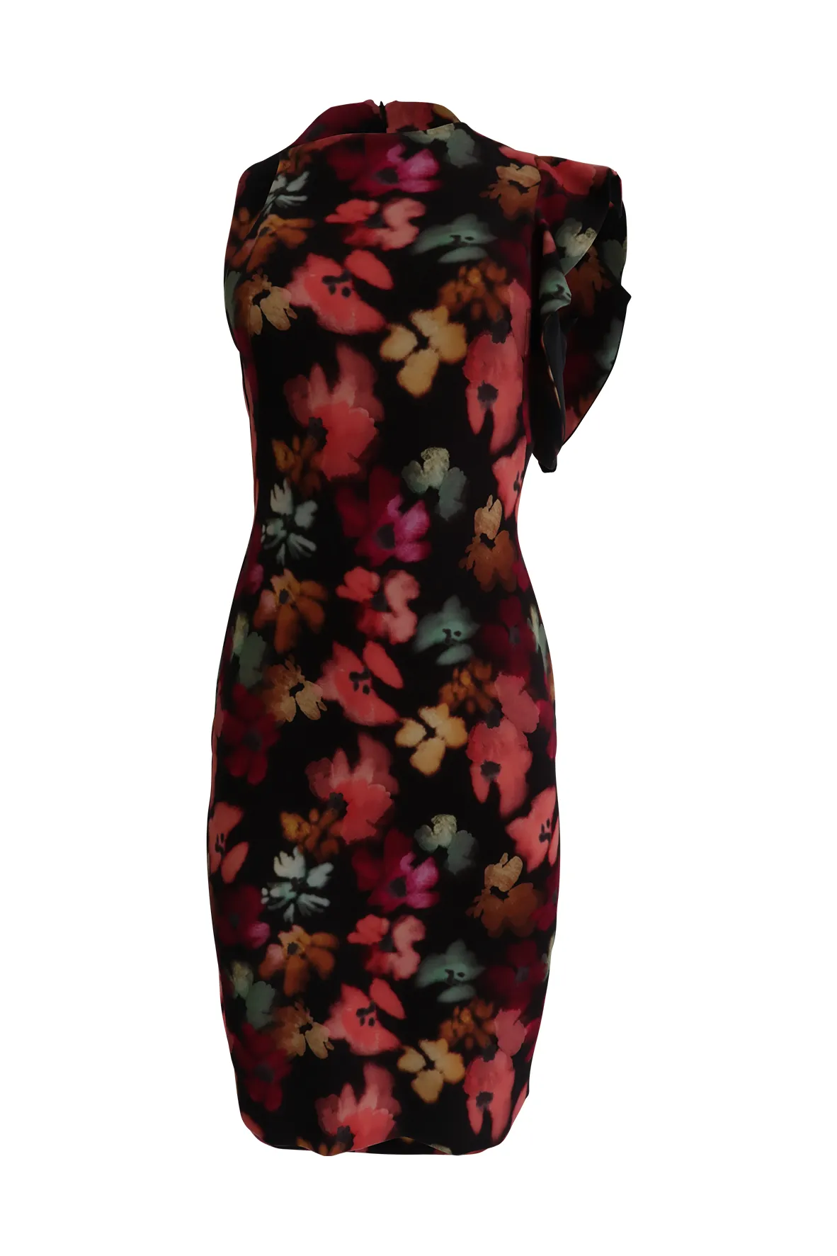 Black Multi-Colour Floral Dress