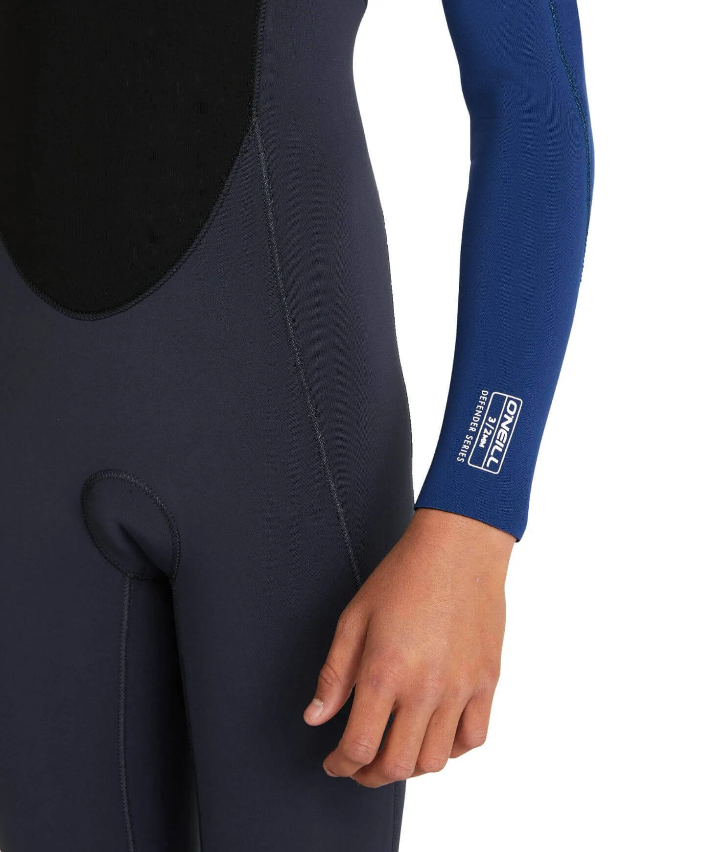 Boy's Defender 4/3mm Steamer Chest Zip Wetsuit - Gunmetal