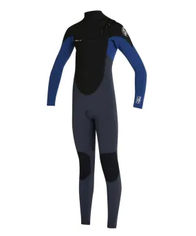 Boy's Defender 4/3mm Steamer Chest Zip Wetsuit - Gunmetal