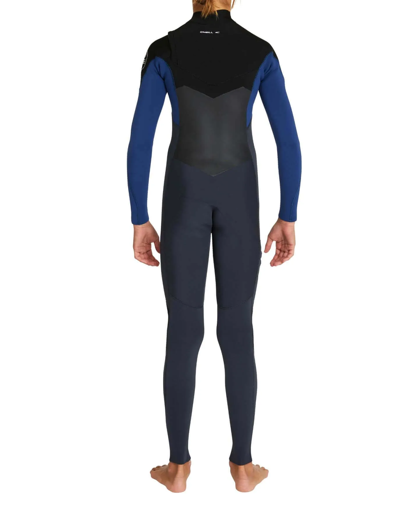 Boy's Defender 4/3mm Steamer Chest Zip Wetsuit - Gunmetal