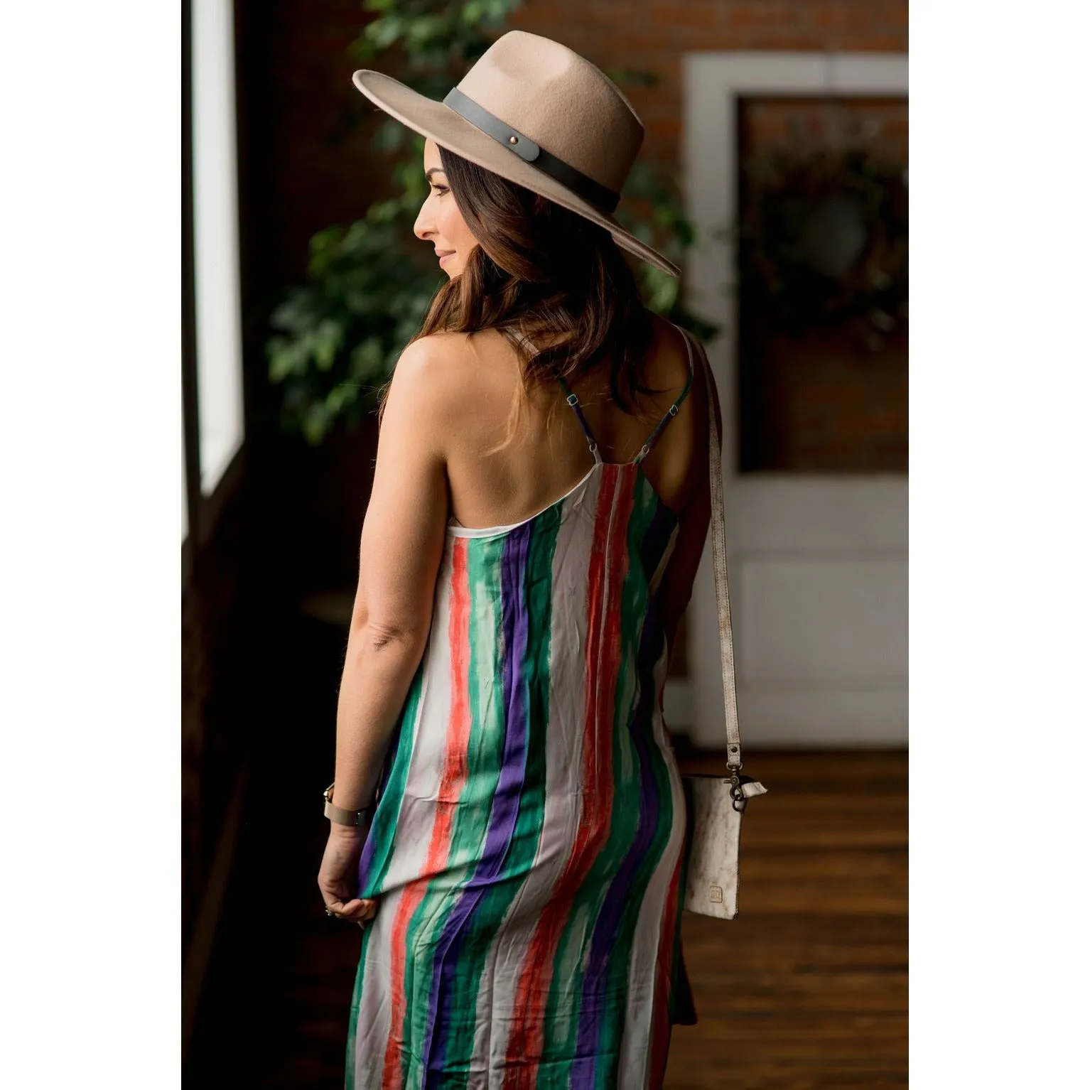 Brush Stroked Maxi Dress