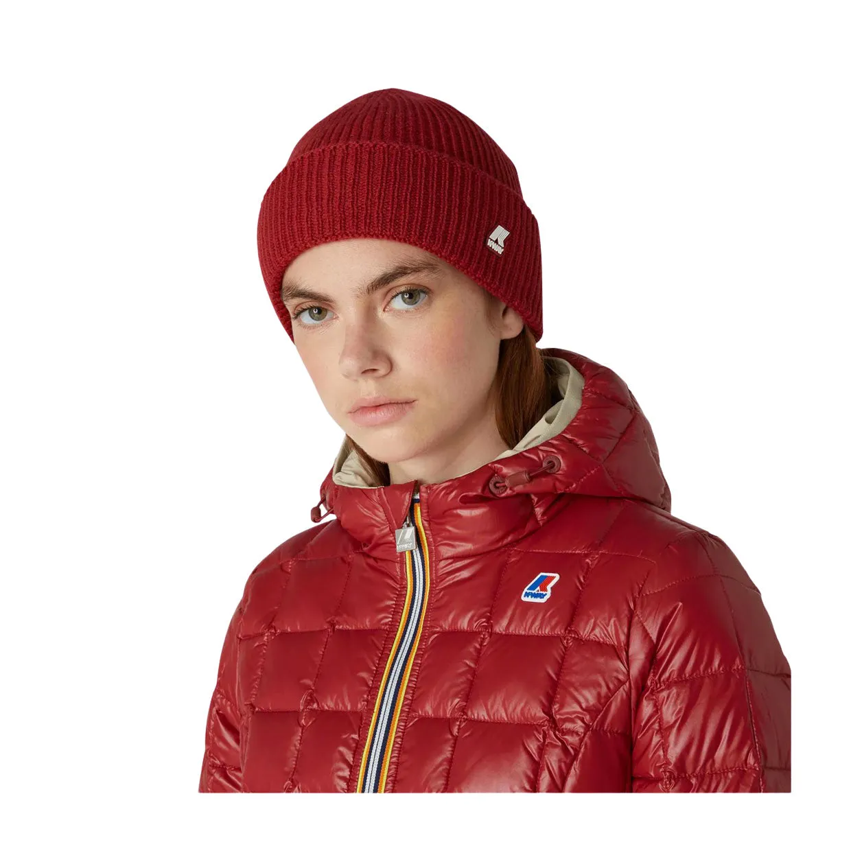 Cappello Unisex K-Way Brice Cardigan Rosso Scuro