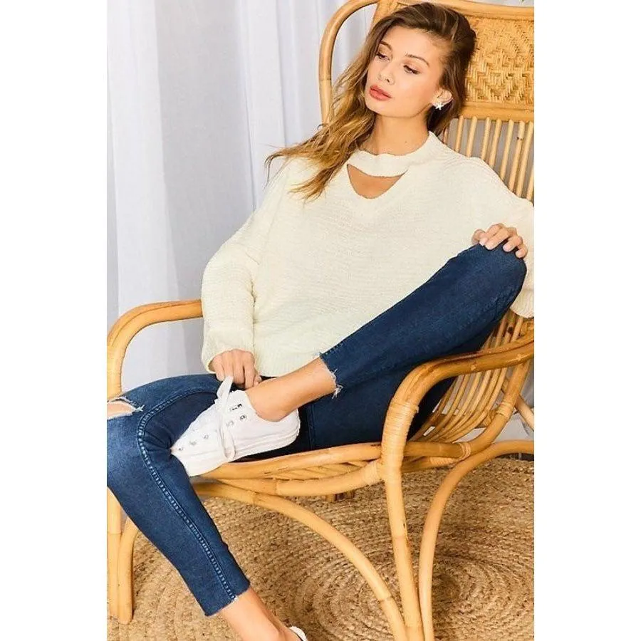 Chocker Neck Oversize Sweater