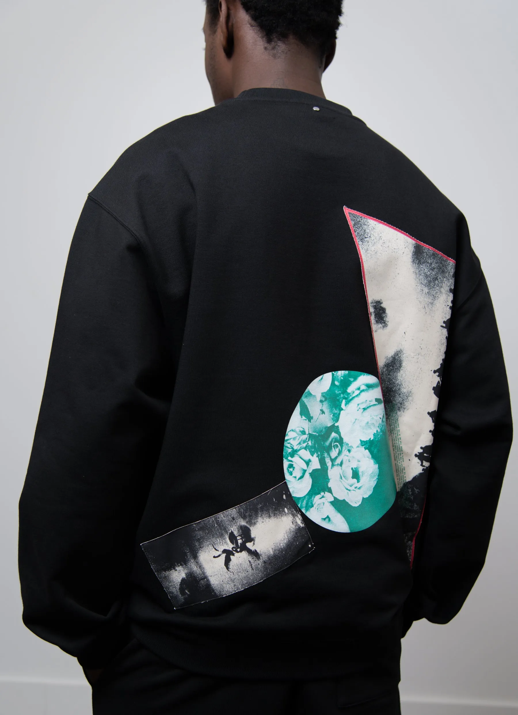 Collage Crewneck Sweater Black