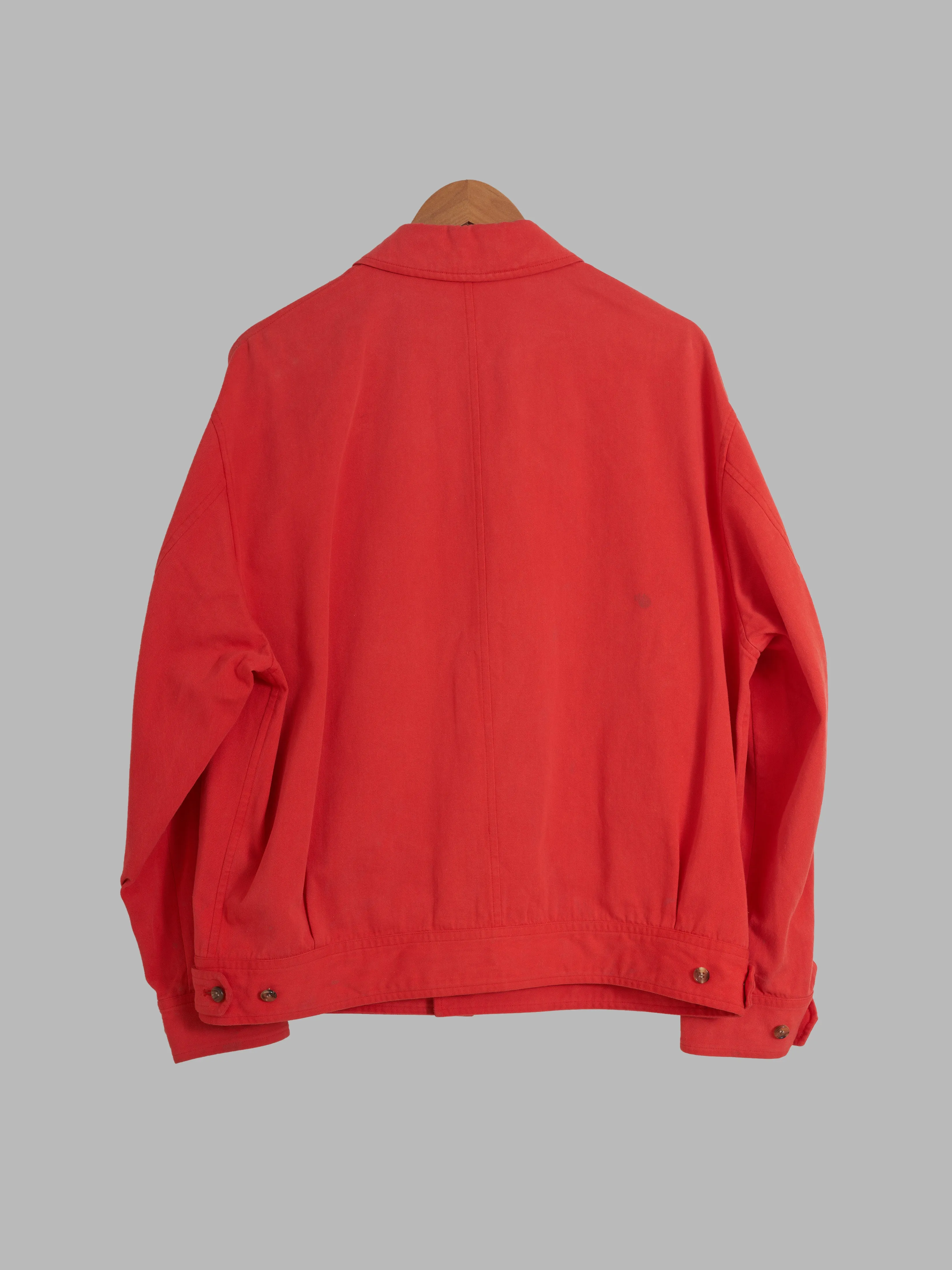 Comme des Garcons Homme Plus 1990 faded orange-red cotton work jacket - M L