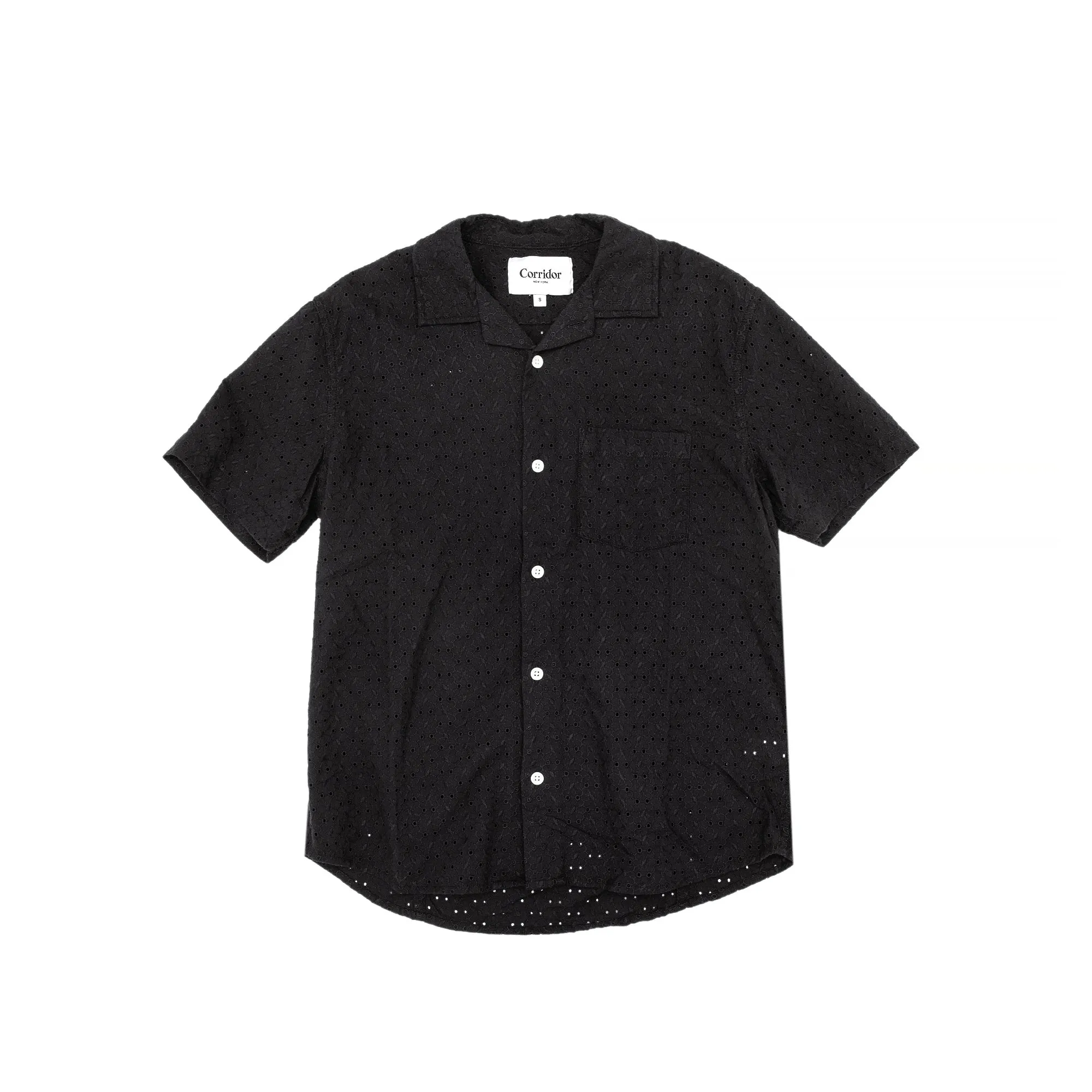 Corridor Mens Floral Eyelet SS Shirt