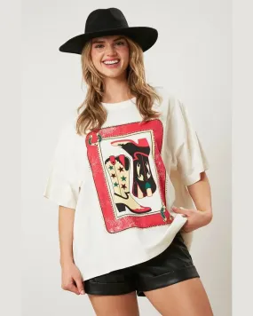 Cowgirl Boot Card Tee