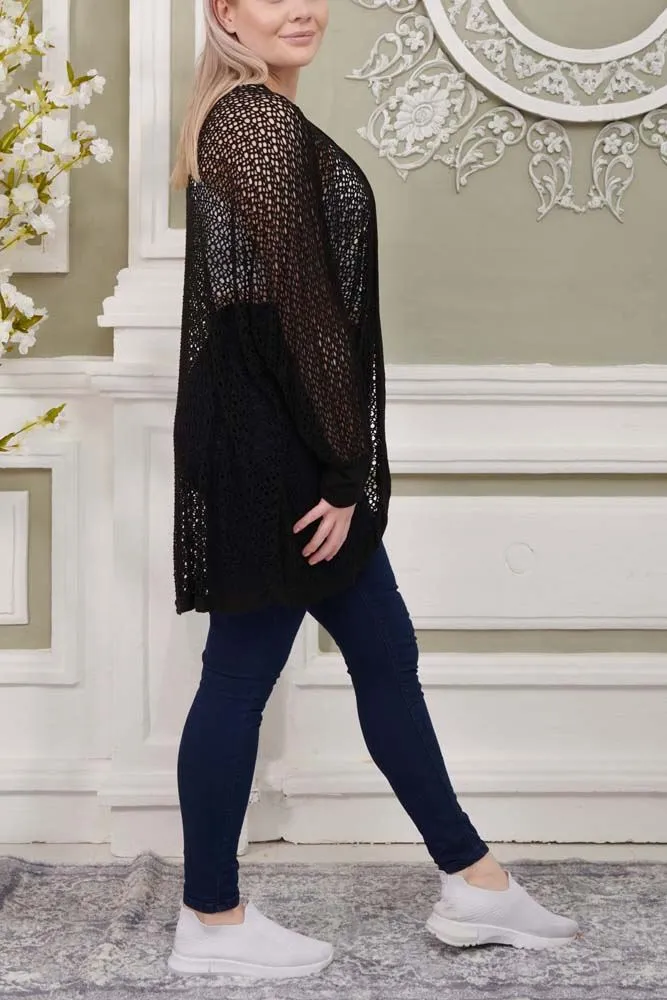 Crochet Pattern Mesh Cardigan