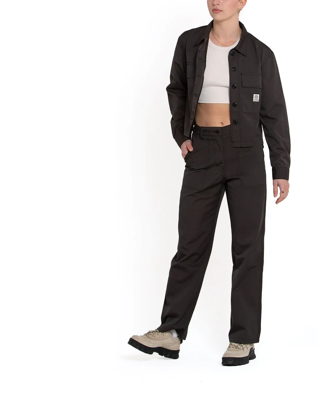 Cropped BDU Shirt - Anthracite