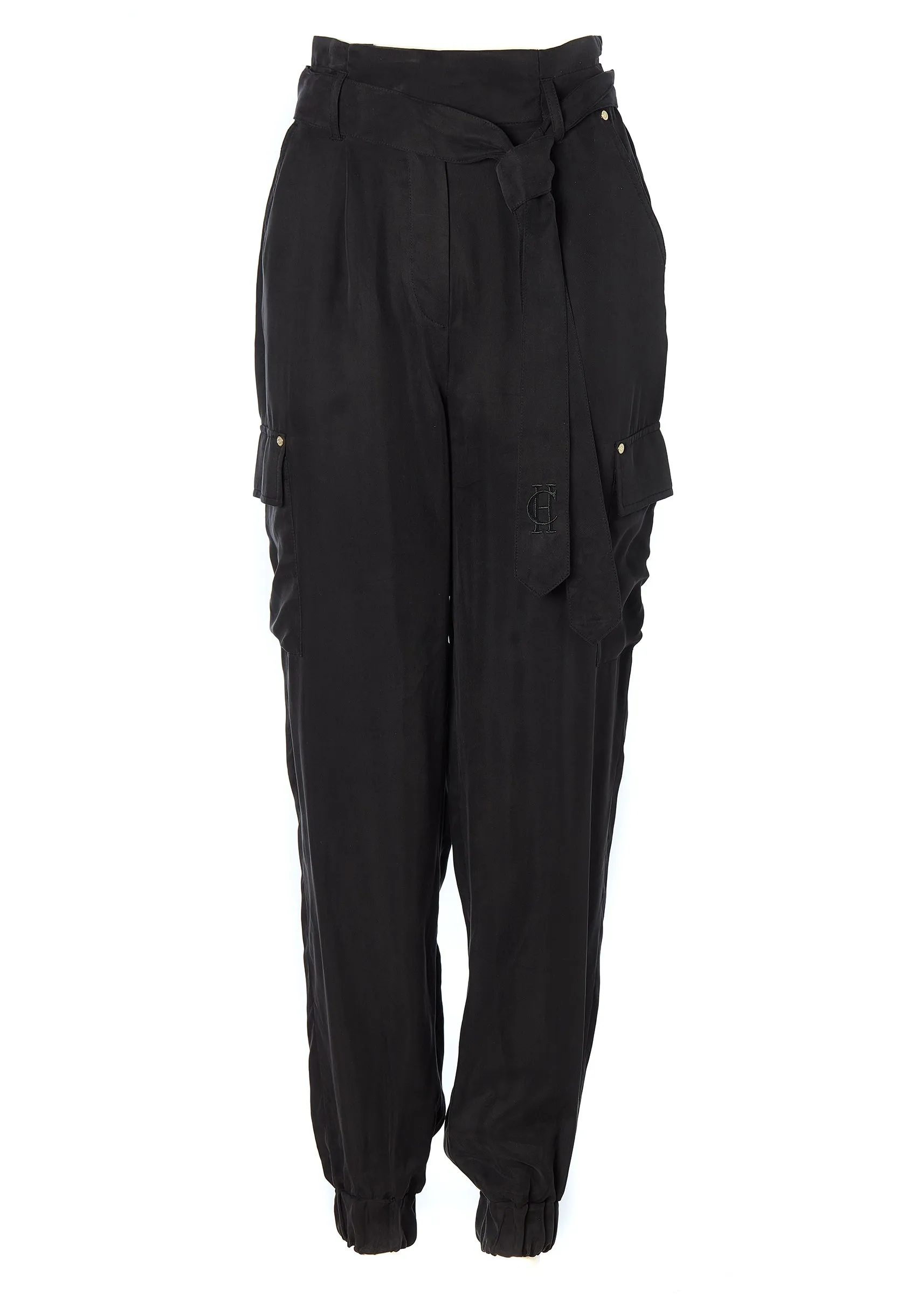 Cupro Cargo Pant (Black)