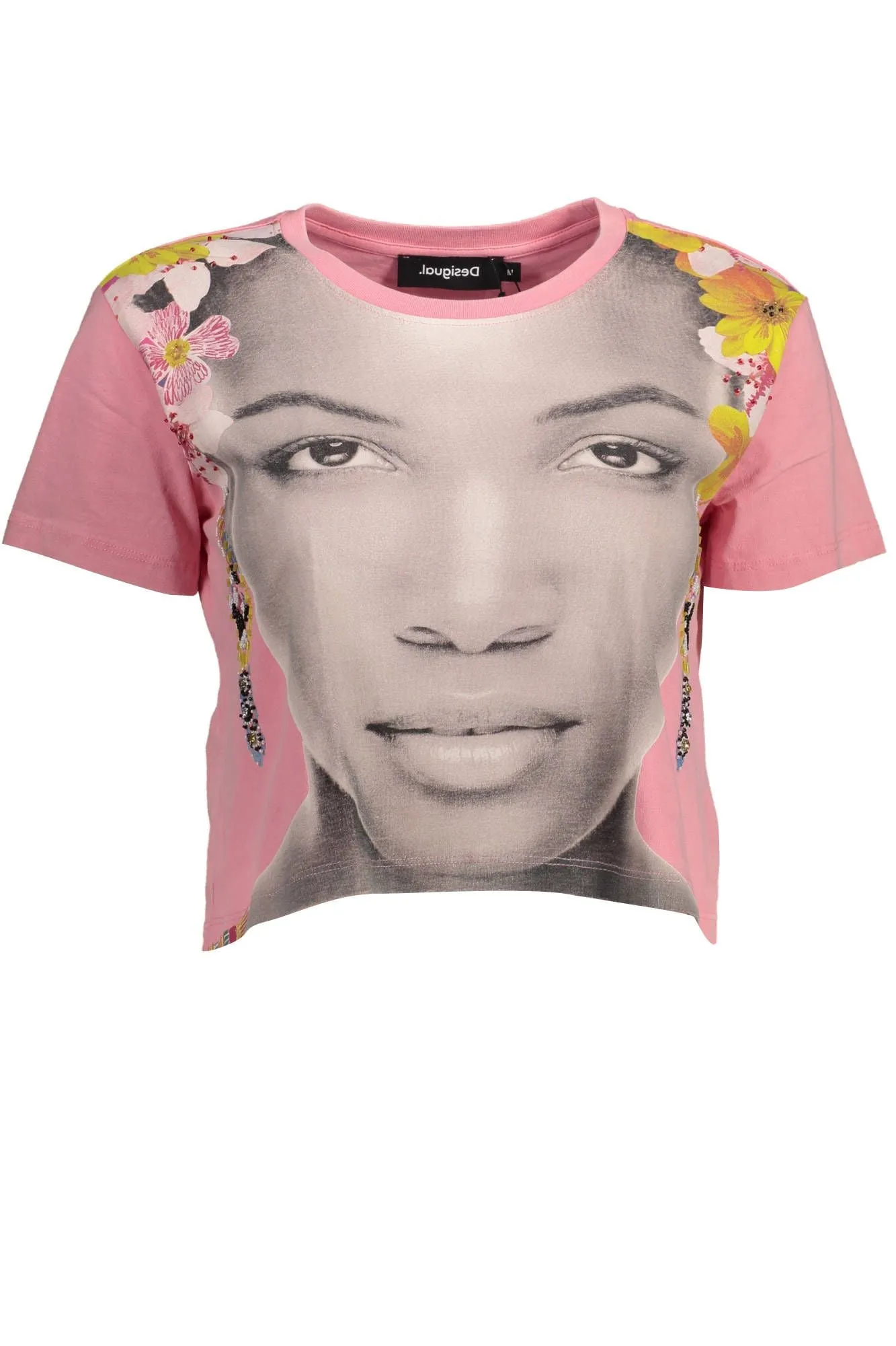 Desigual Pink Cotton Women Women's Top