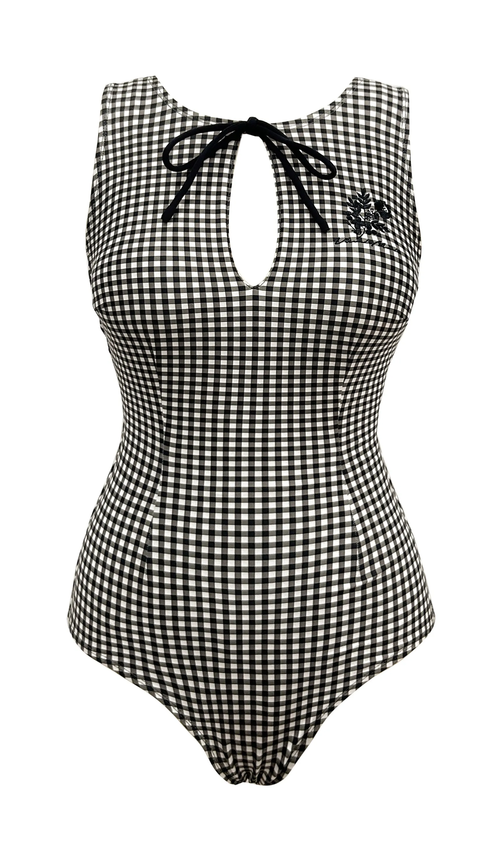 EMILY Plaid Cut-Out One Piece Swimsuit