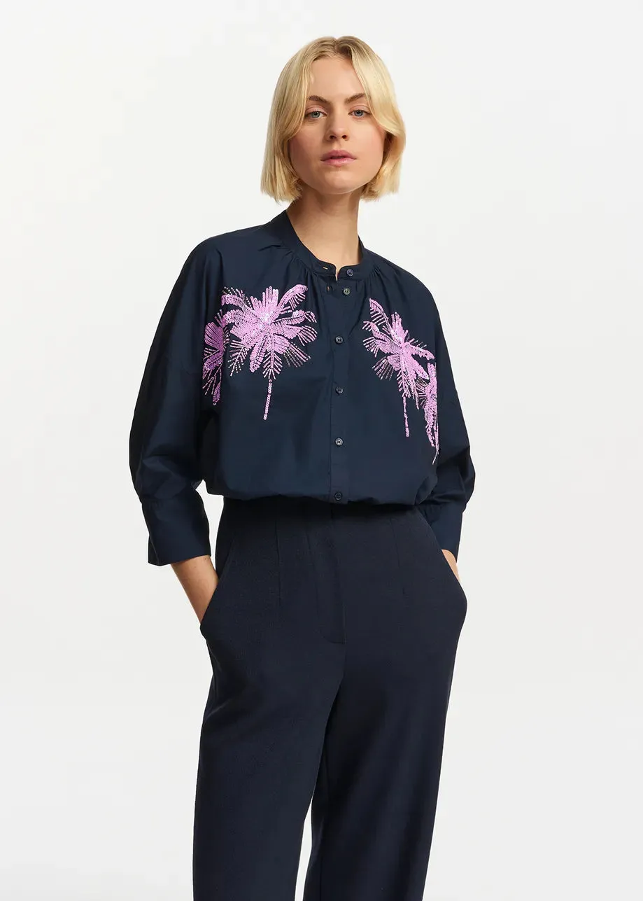 Essentiel Antwerp Fergana Shirt in Navy