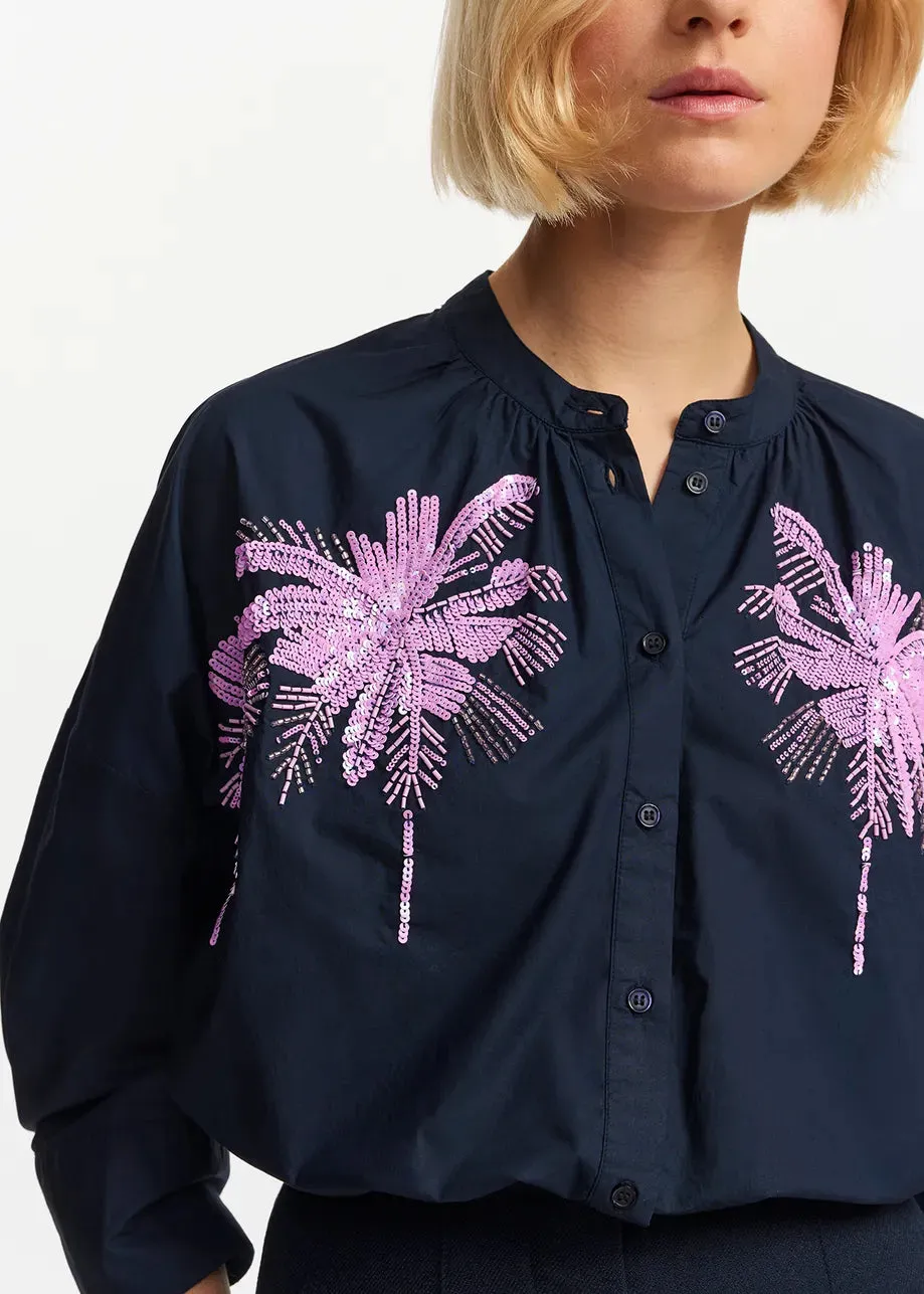 Essentiel Antwerp Fergana Shirt in Navy