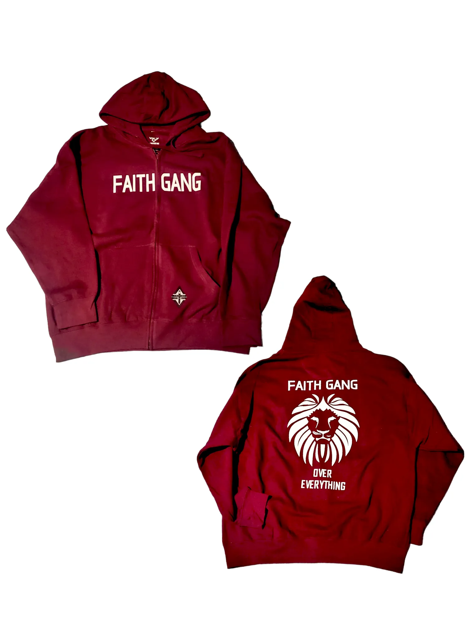 Faith Gang Over Everything Premium Zip Hoodie   Jogger Set (multiple color options)