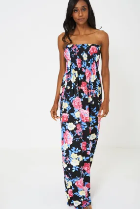 Floral Bandeau Maxi Dress