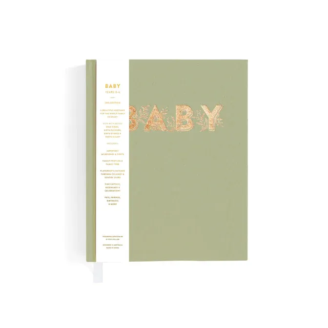 Fox & Fallow Mini Baby Book SAGE