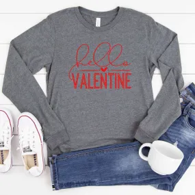 Hello Valentine - L/S Dark Gray