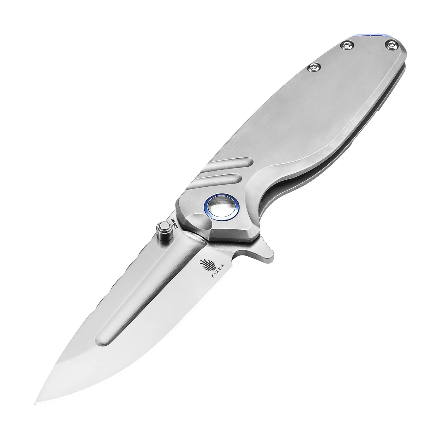 Kizer Ti'an S35VN Blade Frame Lock Titanium Handle Ki3624A1 (2.91 Satin)