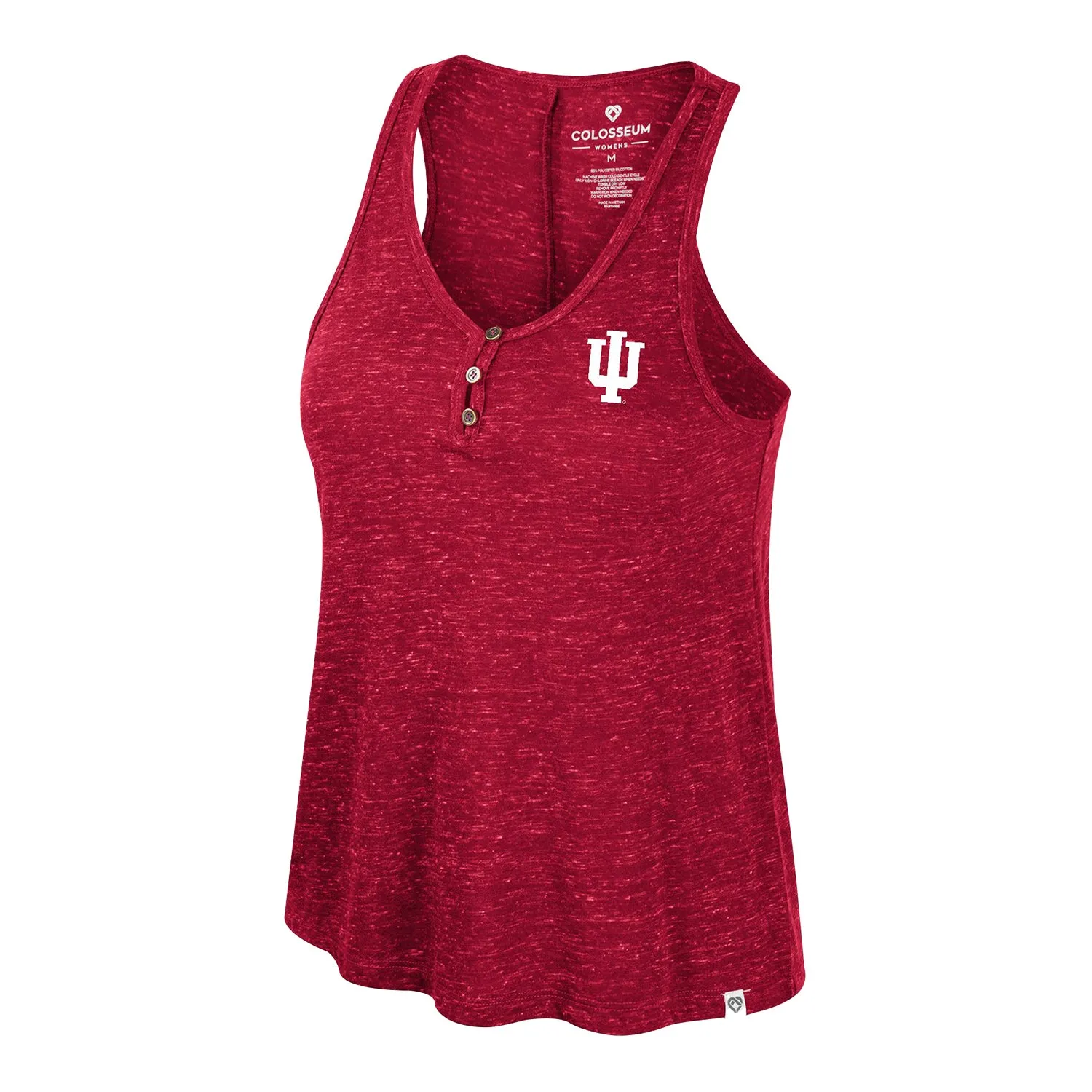 Ladies Indiana Hoosiers High Society Henley Crimson Tank Top