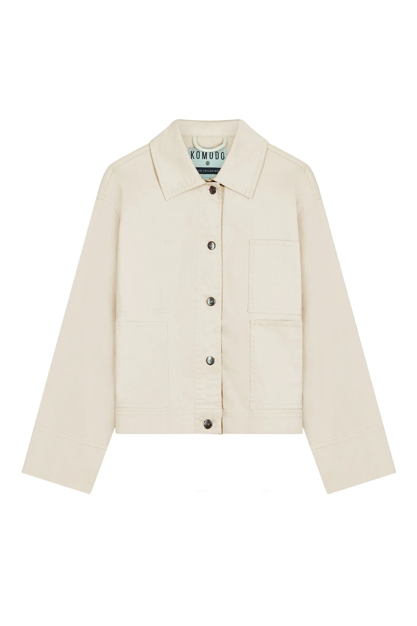 LOTUS PATCHES Organic Cotton Jacket Off White