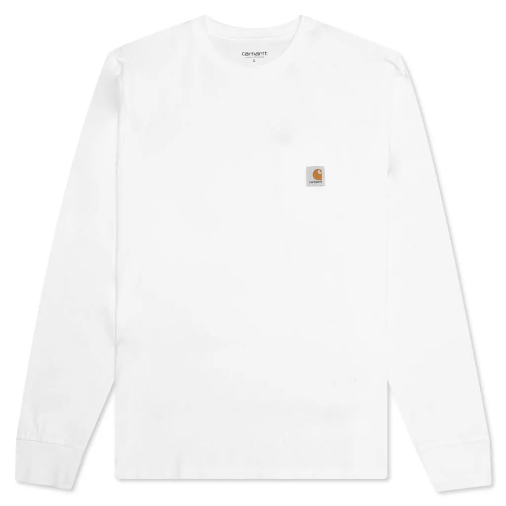 L/S Pocket Tee - White