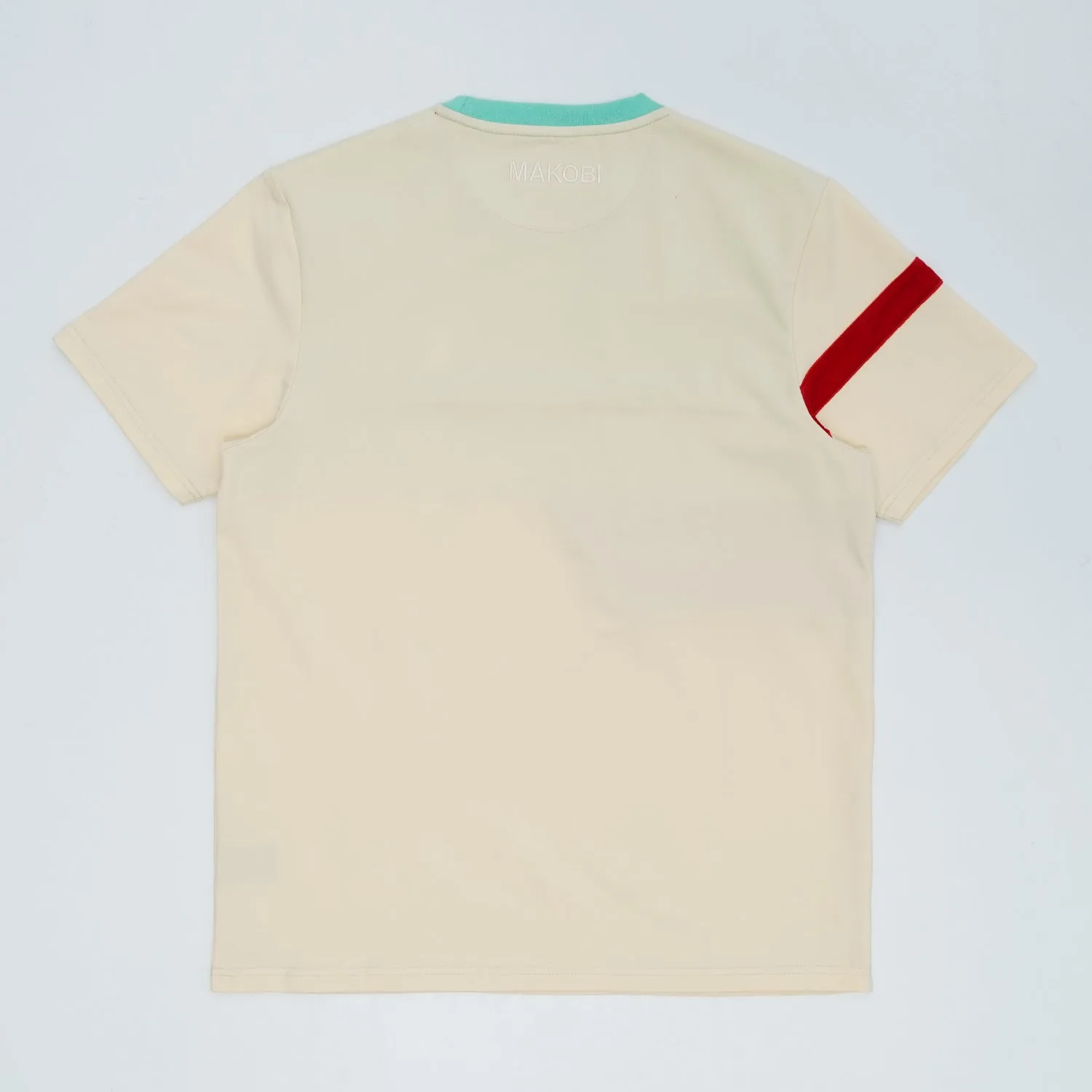 M204 Makobi Contrast Tee w/ velvet - Natural