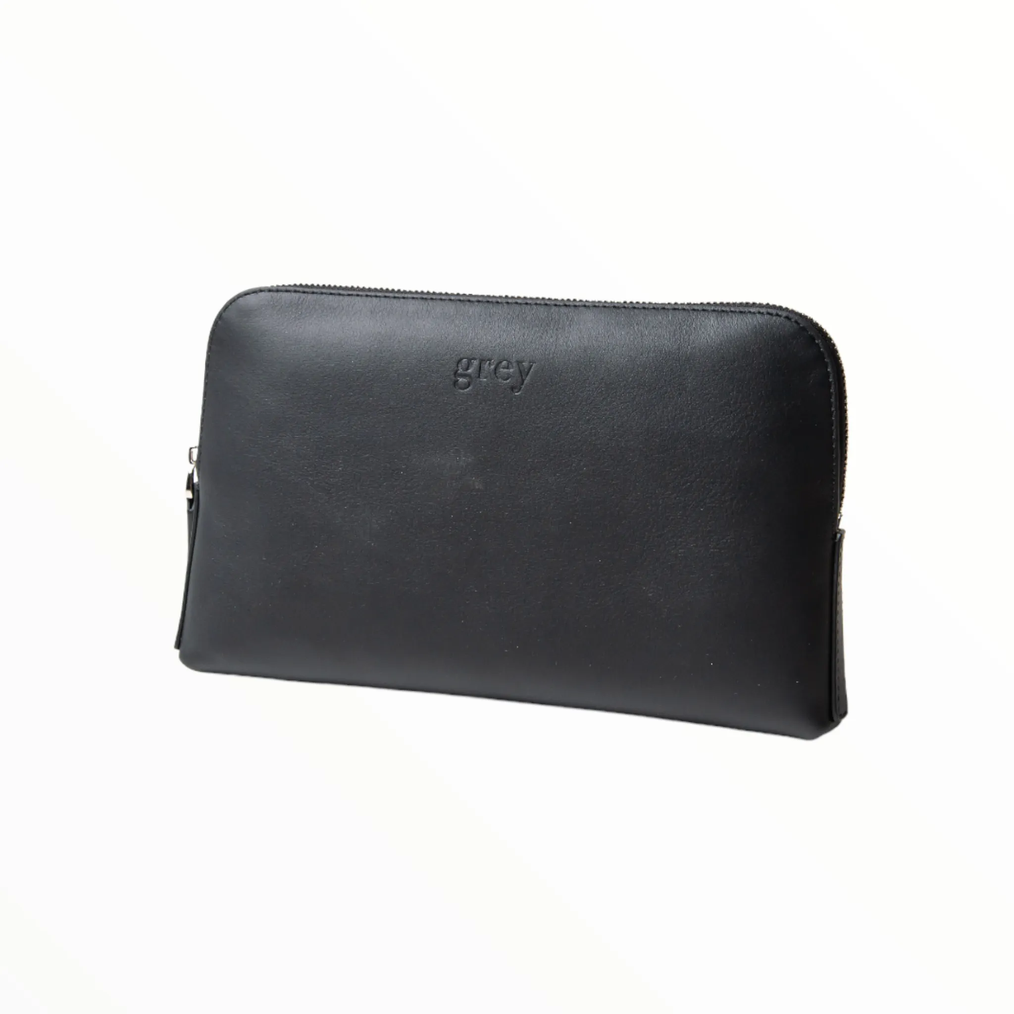 Mayden Unisex Leather Pochette - Black