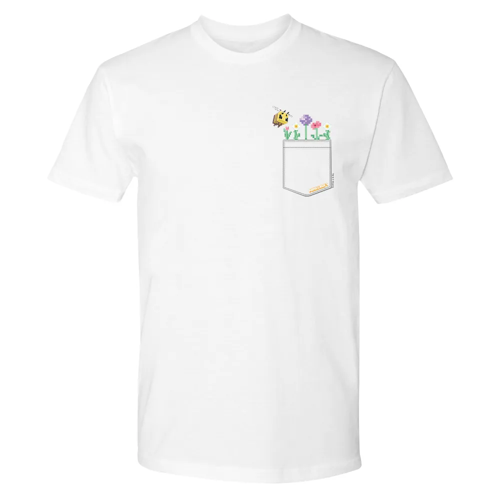 Minecraft Bee Pocket Adult Short Sleeve T-Shirt