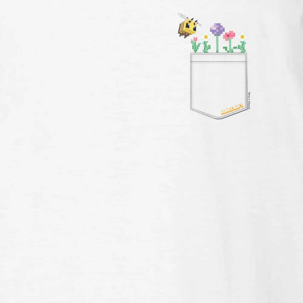 Minecraft Bee Pocket Adult Short Sleeve T-Shirt